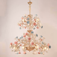 Luxury Rose Crystal Chandelier