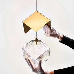 Luxury Cubic Crystal Pendant Light