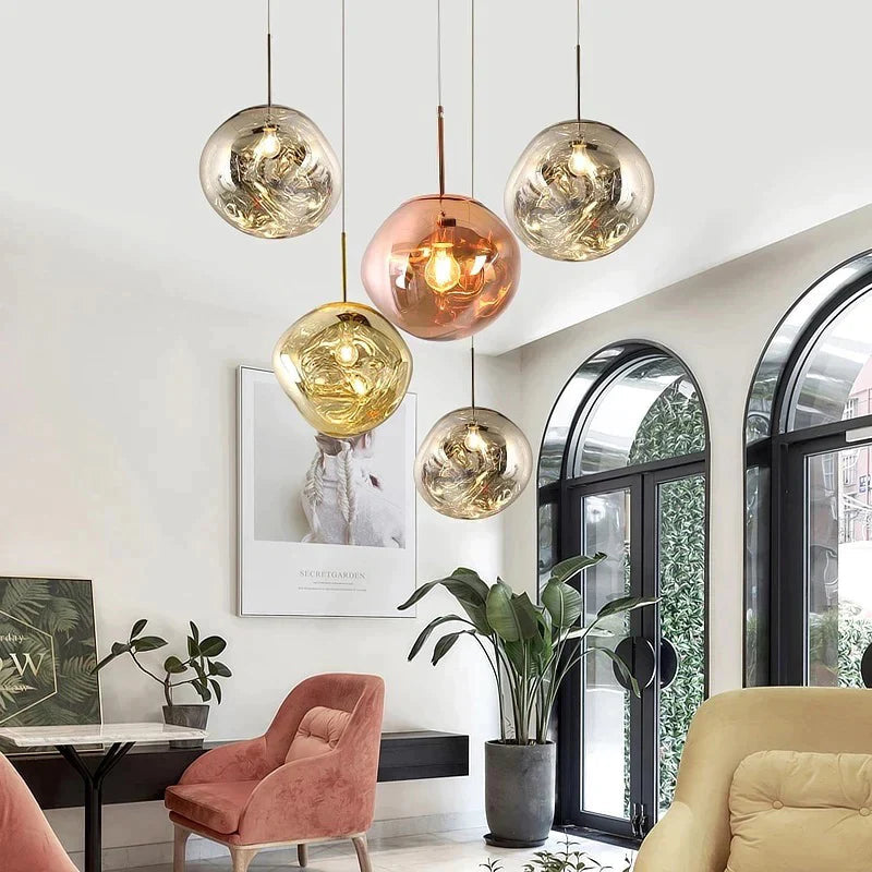 Modern Molten Glass Pendant Light