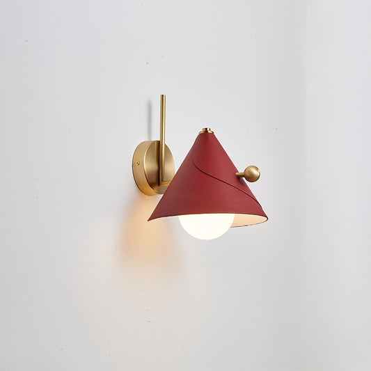 Modern Glass Metal Cone Wall Light