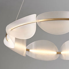 Gold Acrylic Ring Pendant Light