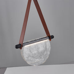 Modern Leather Glass Pendant Light