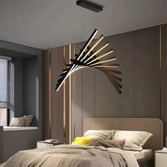 Luxury Linear LED Chandelier with Remote Control