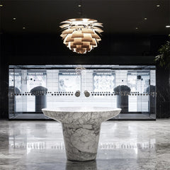 Sculptural Layered Feather Pendant Light