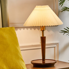 Wood Brass Table Lamp