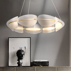 Gold Acrylic Ring Pendant Light