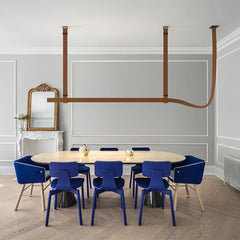 Modern Leather LED Linear Pendant Light