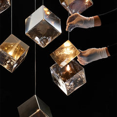Luxury Cubic Crystal Pendant Light
