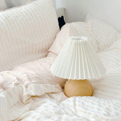 Modern Pleated Wood Table Lamp