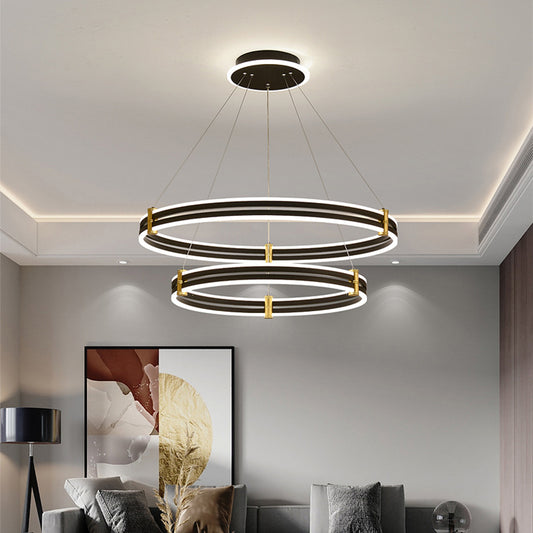 Luxury Double Ring LED Chandelier