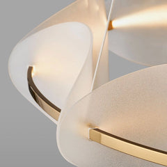 Gold Acrylic Ring Pendant Light