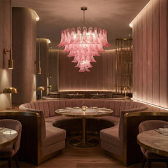 Luxury Pink Glass Chandelier