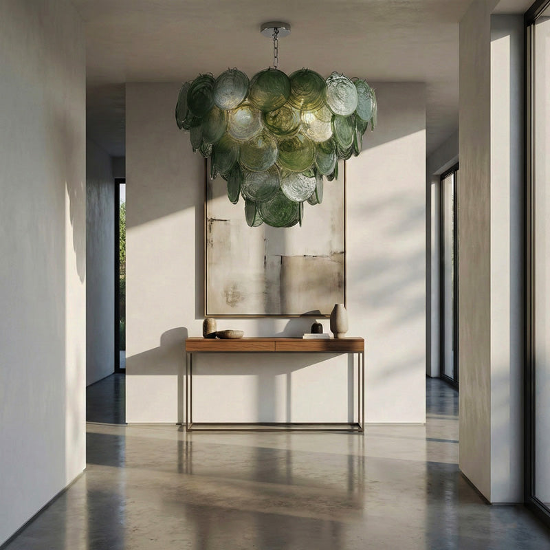 Luxury Green Glass Chandelier