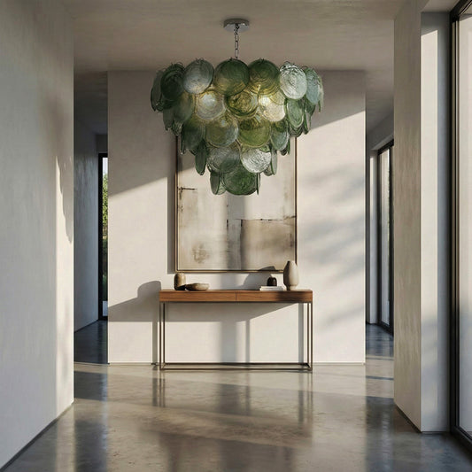 Luxury Green Glass Chandelier