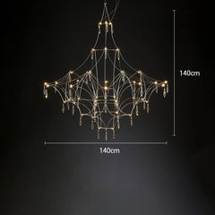Modern Crystal Branch Chandelier