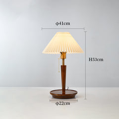 Wood Brass Table Lamp