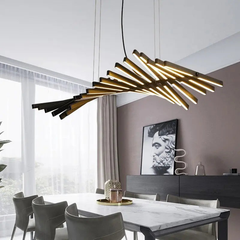 Luxury Linear LED Chandelier with Remote Control