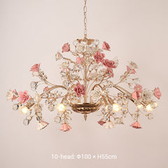 Luxury Rose Crystal Chandelier