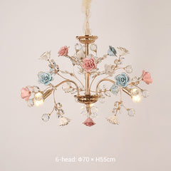 Luxury Rose Crystal Chandelier