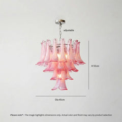 Luxury Pink Glass Chandelier