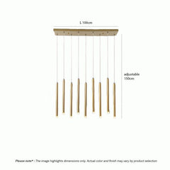 Linear Tube Chandelier
