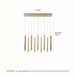 Linear Tube Chandelier