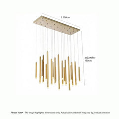 Linear Tube Chandelier