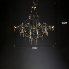 Modern Crystal Branch Chandelier