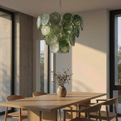 Luxury Green Glass Chandelier