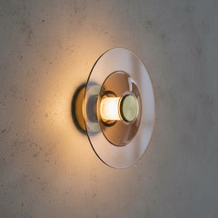 Smoky Glass Iron LED Wall Lamp