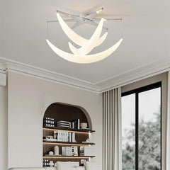 Modern Chrome White LED Ceiling Chandelier