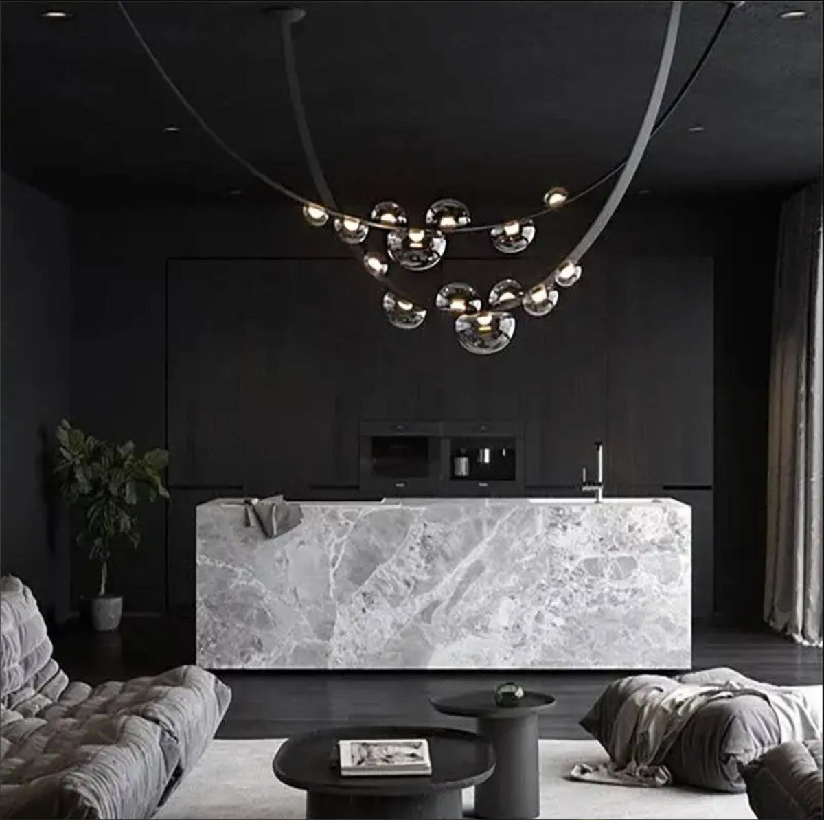 Glass Bubble Pendant Light