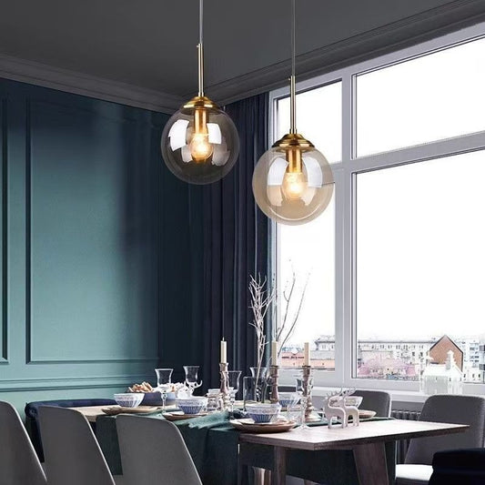 Modern Glass Globe Pendant Light