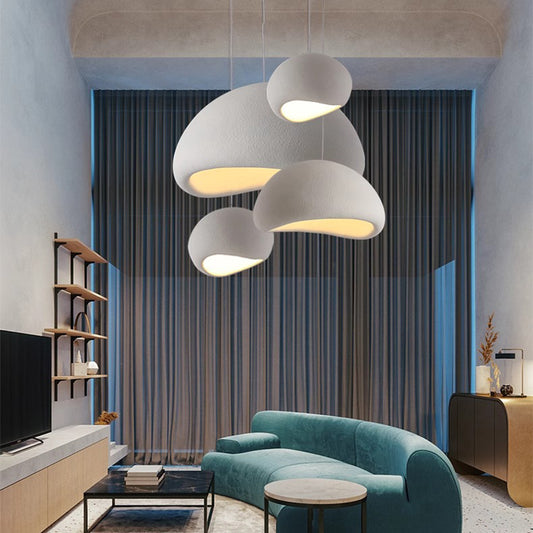 Modern Sculptural Resin Pendant Light