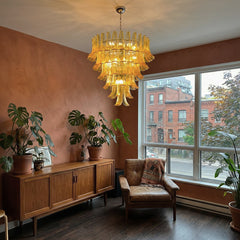 Luxury Amber Glass Chandelier