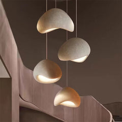 Modern Sculptural Resin Pendant Light