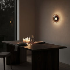 Smoky Glass Iron LED Wall Lamp