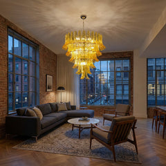 Luxury Amber Glass Chandelier