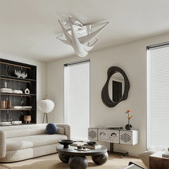 Modern Chrome White LED Ceiling Chandelier