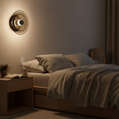 Smoky Glass Iron LED Wall Lamp
