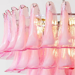 Luxury Pink Glass Chandelier