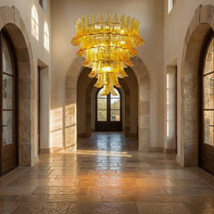 Luxury Amber Glass Chandelier