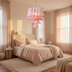 Luxury Pink Glass Chandelier