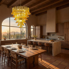 Luxury Amber Glass Chandelier