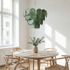 Luxury Green Glass Chandelier