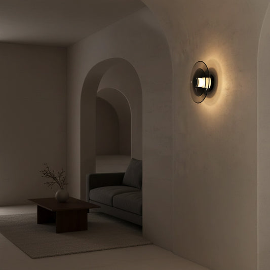 Smoky Glass Iron LED Wall Lamp