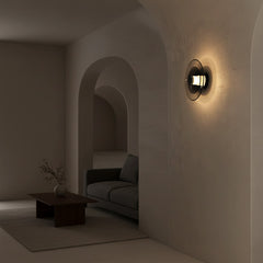 Smoky Glass Iron LED Wall Lamp