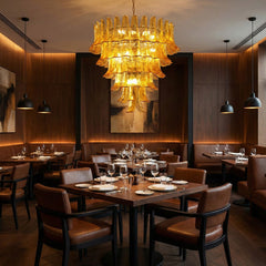 Luxury Amber Glass Chandelier