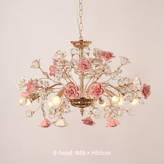 Luxury Rose Crystal Chandelier