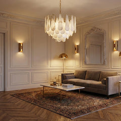 Elegant Marble Copper Chandelier